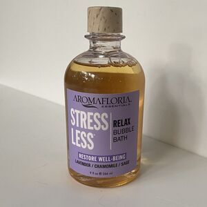 Aromafloria Stress Less Bubble Bath 9 fl oz 266 ml Lavender Chamomile Sage Relax